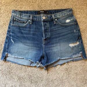 Hudson Jeans Blue Denim Distressed Cutoff Shorts- Size 29